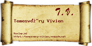 Temesváry Vivien névjegykártya